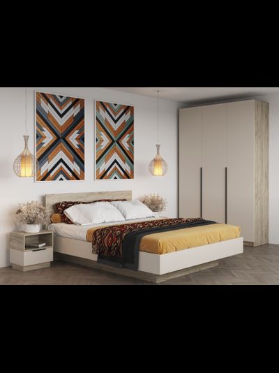 Бохо ШК-004 шкаф комбинированный 3 ств Дуб Крафт Серый/Кашемир