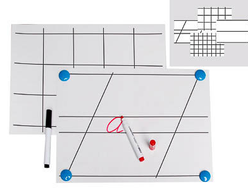Комплект таблиц для демонстрации техники письма на линейках и в клетках