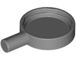 Minifigure, Utensil Frying Pan, Flat Silver (4528 / 4624615)