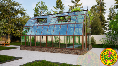 Теплицы из стекла и алюминия “Леонардо”