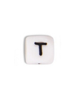 Силиконовый кубик 12 мм с буквой Т