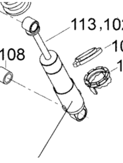 Амортизатор задний оригинал BRP 503192311 503191850 для BRP LYNX/Ski-Doo (Shock Rear Arm)