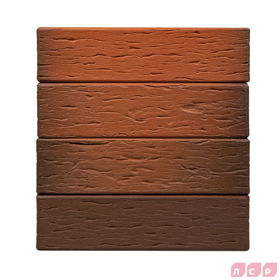 Клинкерный кирпич облицовочный пустотелый ЛСР Ноттингем красный флэшинг береста 250х85х65 мм