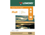 Фотобумага LOMOND матовая односторонняя 120г/А3/100л