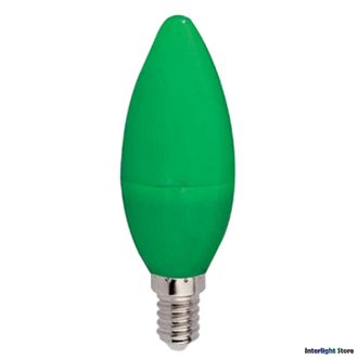 Ecola LED Color B37 6w Green E14