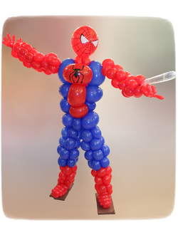 №119 Человек красно синий высота~1,6 м.