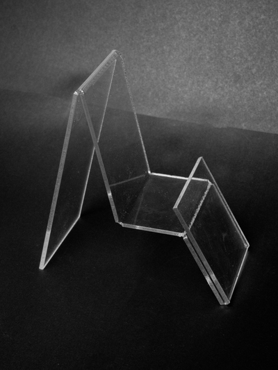 (ПОС0500) Подставка для телефона с ценником "ANGLE" из прозрачного оргстекла