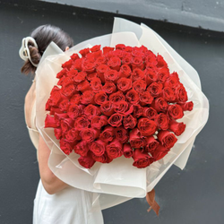 101 красная роза