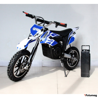 Электромотоцикл GreenCamel Питбайк DB300, 36V 800W R10 быстросъемная батарея синий