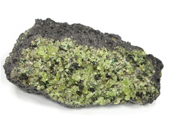 Хризолит (Перидот, Оливин) кристаллы на породе, США (85*51*27 мм, 123 г) №27236