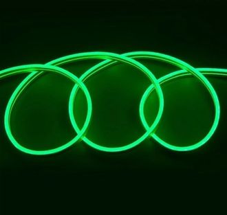 Декоративная подсветка автомобиля неоновая, зеленая, 5 м