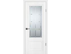 Дверь со стеклом PSC-37 белая