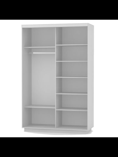 Экспресс шкаф-купе 2-х дверный (Зеркало) 1,6х2,4м Белый, Анкор светлый, Сонома, Ясень шимо светлый, Крафт табачный, Серый диамант, Бетон, Венге, Кашемир (модификация 5)