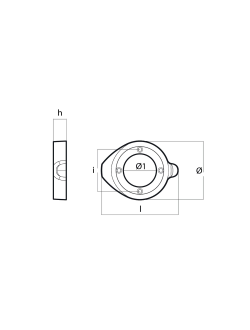 Цинковый анод Tecnoseal 06004X Ø113x148x25мм кольцевой для двигателей ZF SD10/12