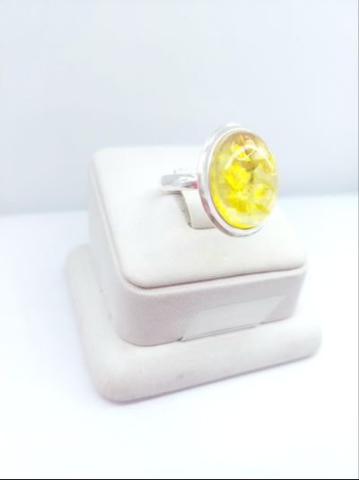 Кольцо "Лимонный овал "