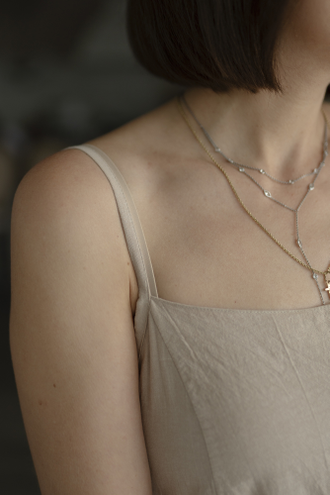 Комбинация короткая вареный хлопок бежевого цвета