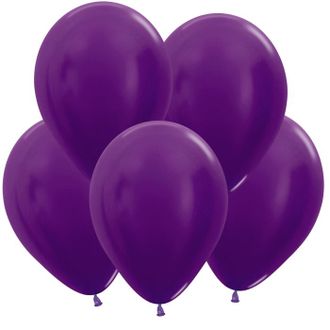воздушный шар фиолетовый блестящий 30 см. с гелием, купить краснодар