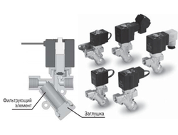2/2 клапан со встроенным фильтром для различных сред VXK21/22/23