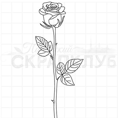 штамп с цветами