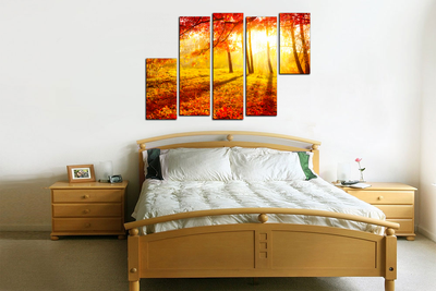 Модульная картина "Золото природы"