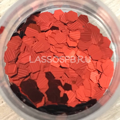 Блестки для творчества глиттер Красный 2,8 мм 100 г