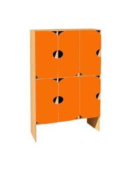 ШКАФ ДВУХЪЯРУСНЫЙ ШНД-7 (ЛДСП) 6 СЕКЦИЙ