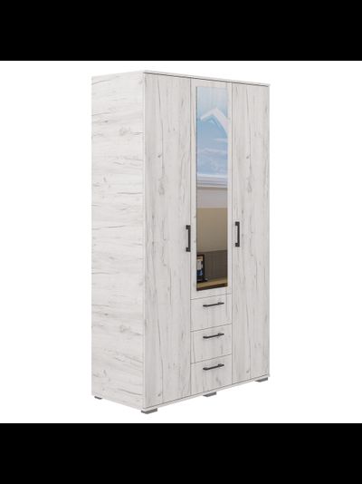 Шон-12 Шкаф распашной с зеркалом 2100х1200х540 Крафт светлый