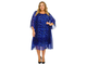 Нарядное платье БОЛЬШОГО размера из шифона Арт. 1718804 (цвет синий) Размеры 52-80