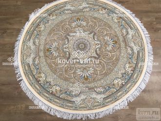 КОВЕР ИРАНСКИЙ Mashad 1500 G144 nescafee / 1.5*1,5 м круг