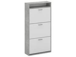 Тумба для обуви Толедо с нишей Ателье светлый, белый