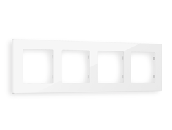 Рамка 4-ая Белый глянец, коллекция TECHNO - Ambrella Volt - ALFA