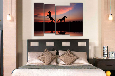 Модульная картина "Два коня"