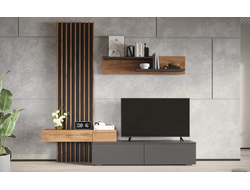 Гостиная РИАНА 2,07 м Дуб Вотан/Антрацит