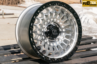 Комплект дисков R17 8,5J ET+25 5*150 FBX 357-7 Серебро с черным ободом (R712)