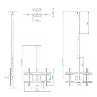 Кронштейн для телевизора потолочный 32-65