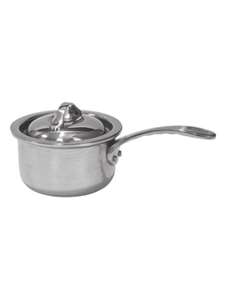 Кастрюля сотейник для подачи 9 см с крышкой, нержавеющая сталь