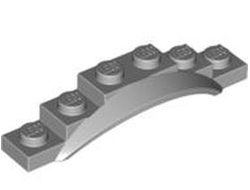 Vehicle, Mudguard 1 1/2 x 6 x 1 with Arch, Light Bluish Gray (62361 / 4532589 / 6476002)