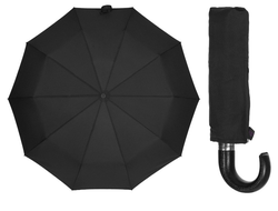 Зонт мужской складной автоматический Sponsa, ручка крючок кожа, большой купол (125см)