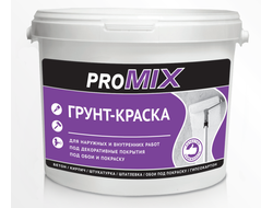 Грунт-краска PROMIX для наружных и внутренних работ, ведро 14кг
