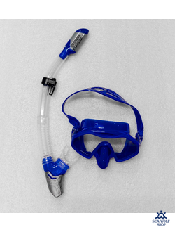 Маска для дайвинга с трубкой СВВ комплект синий