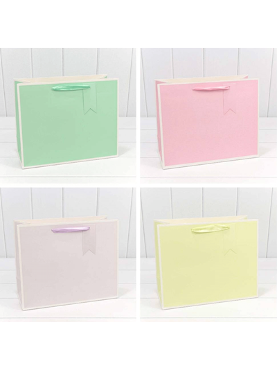 Пакет подарочный цветной в рамке (микс), 32*26*13 см