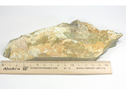 Офиокальцит, срез с одной стороны, Россия, Урал (180*78*30 мм, 440 г) №35778