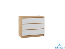 Комод К-3М Мадера 800*775*420  (крафт золотой/белый)