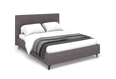 Двуспальная мягкая кровать Ингрид Ривалли (Rivalli), в съемных чехлах, на высоких металлических ножках, под робот-пылесос