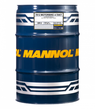 Моторное масло MANNOL 4-Takt Motorbike 10W-40 MN7812-DR 208l (Синтетическое)