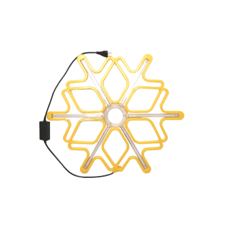 Гирлянда светодиодная "Снежинка желтая" LED 60х60 см.