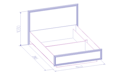 Спальня PAOLA (ПАОЛА) - PAOLA 308 Кровать Люкс с подъемным механизмом 1400