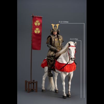 Дайме Ёси Торанага, делюкс версия - Коллекционная фигурка 1/12 SCALE Palm Collection Shogun DX Horse &amp; Banner Edition (DA001B) - D12TOYS