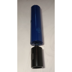 Коронка биметаллическая диаметр 52 мм глубина 200 мм + переходник на резьбу 1 1/4