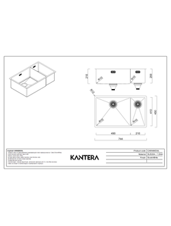 Мойка Kantera Cayman CAR490D3/L